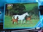 Paarden puzzel 280 stukjes, Hobby en Vrije tijd, Denksport en Puzzels, Ophalen of Verzenden, Minder dan 500 stukjes, Zo goed als nieuw