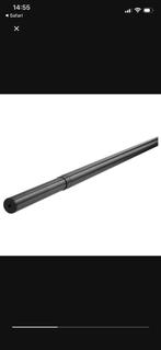 2x Hudag gordijnrail 120-210cm zwart, Ophalen, Zwart, 100 tot 150 cm