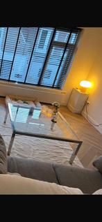 Glazen salon tafel, Huis en Inrichting, Tafels | Salontafels, 50 tot 100 cm, Zo goed als nieuw, Glas, Minder dan 50 cm