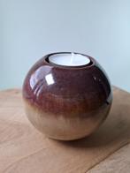 Handgemaakte keramiek waxinelichthouder Merlot 8,5 cm, Overige materialen, Nieuw, Ophalen of Verzenden, Kandelaar