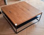 Massief Eiken Salontafel 1x1m - Industriële Look, Huis en Inrichting, Tafels | Salontafels, 100 tot 150 cm, Ophalen of Verzenden