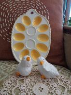 Vintage Eierschaal met Peper & Zoutstel Kuiken ** Mimosa **, Ophalen of Verzenden