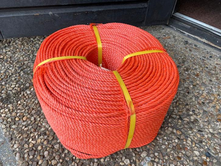 TOUW POLYPROPYLEEN 6mm rollen a 600mt/oranje, Watersport en Boten, Accessoires en Onderhoud, Nieuw, Overige typen, Ophalen