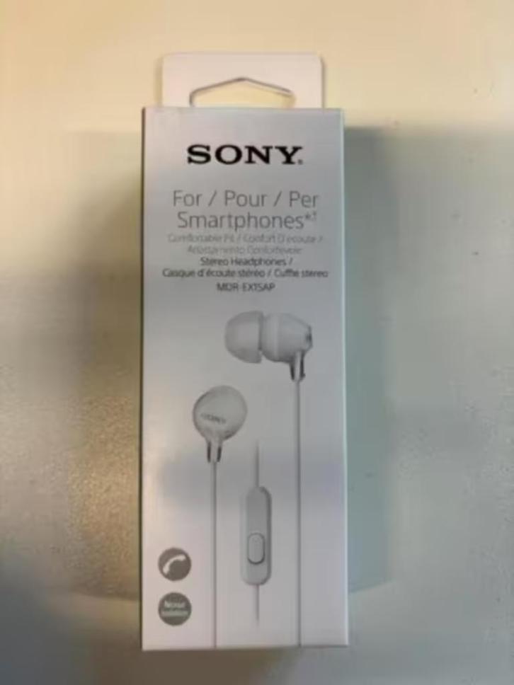 NIEUW! Sony MDR-EX15AP in-ear koptelefoon wit €5,99, Audio, Tv en Foto, Koptelefoons, Nieuw, Sony, Ophalen of Verzenden