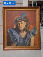 Schilderij blauwe dame, Ophalen