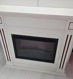 Elektrische haard met witte ombouw, Ophalen, Zo goed als nieuw, Vrijstaande haard, Elektrische haard
