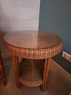 Rotan tafeltje, Huis en Inrichting, Ophalen of Verzenden, Zo goed als nieuw, Rond, Minder dan 55 cm