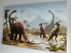 Mooie dinosaurus canvas schilderij maat 120 x 80 cm., Ophalen