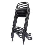 Barkruk stapelbaar hammerite met zwarte zitting, Info@edvonline.nl, 60 tot 90 cm, Nieuw, Ophalen of Verzenden