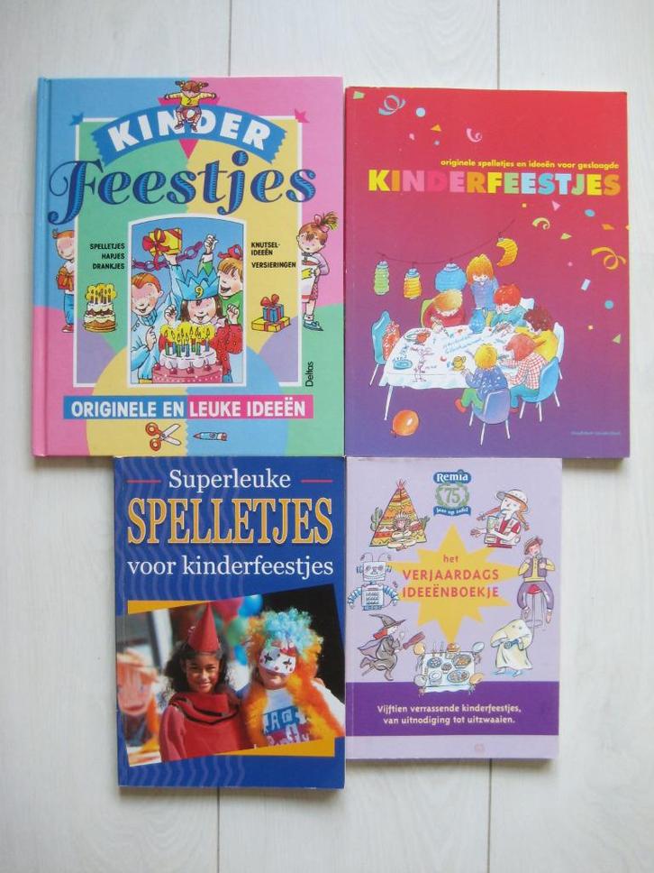 vier boeken met ideeën voor kinderfeestjes, Boeken, Kinderboeken | Jeugd | onder 10 jaar, Gelezen, Non-fictie, Ophalen of Verzenden
