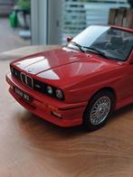BMW M3 "E30" Cabrio Otto Mobile 1/18 Rood Zeldzaam Oplage, Ophalen, Zo goed als nieuw, Auto, OttOMobile