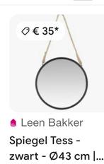 Leen Bakker Spiegel Tess - Zwart - Ø43 cm, Ophalen, Minder dan 50 cm, Rond, Zo goed als nieuw