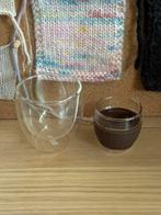 Bodum dubbelwandig glas + espresso glas, Glas of Glazen, Ophalen of Verzenden, Overige stijlen, Glas