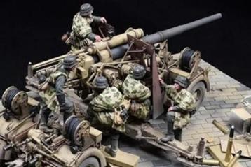 Resin 8,8 cm Flak crew (1:35, 5 fig's) Flak 36/37 of Flak 18 beschikbaar voor biedingen