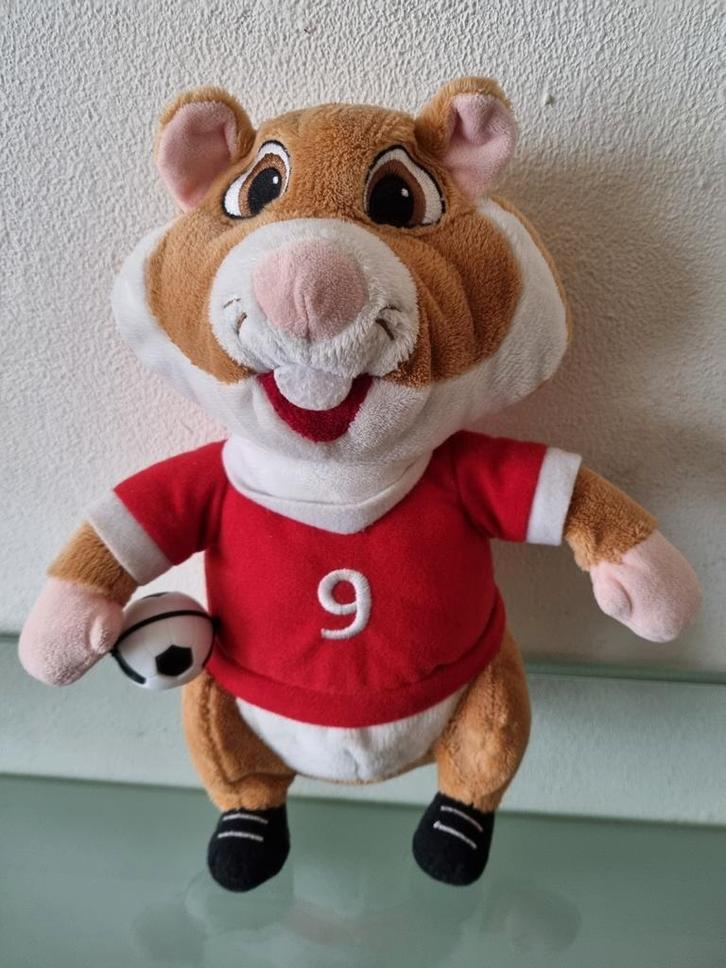 Orig, AH HAMSTER, JONGEN/VOETBAL/SHIRT NR.9/Label, Inwst!, Kinderen en Baby's, Speelgoed | Knuffels en Pluche, Zo goed als nieuw
