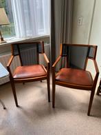 2 Vintage Eethoek Stoelen, Huis en Inrichting, Stoelen, Gebruikt, Twee, Bruin, Ophalen of Verzenden