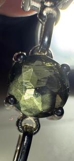Moldaviet Herkimer LDG Zilveren Armband, Ophalen of Verzenden, Nieuw, Zilver, Met edelsteen