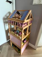 Modulair houten Poppenhuis met Accessoires, Ophalen, Gebruikt, Poppenhuis
