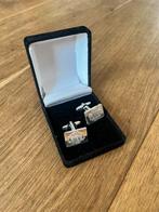 Verzilverde Manchetknopen met Wapen van Nederland, Sieraden, Tassen en Uiterlijk, Ophalen of Verzenden, Gebruikt, Zilver, Verzilverd