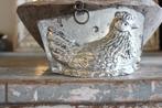 Oude metalen chocolade mal kip klemmen - Mentha Brocante, Gebruikt, Ophalen of Verzenden