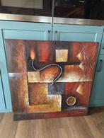 Canvas Wanddecoratie Bruintinten 103x103 Gebruikt, Ophalen of Verzenden