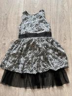 Jurk maat 92 - zilver en zwart (kerst), Dottjes, Meisje, Ophalen of Verzenden, Zo goed als nieuw