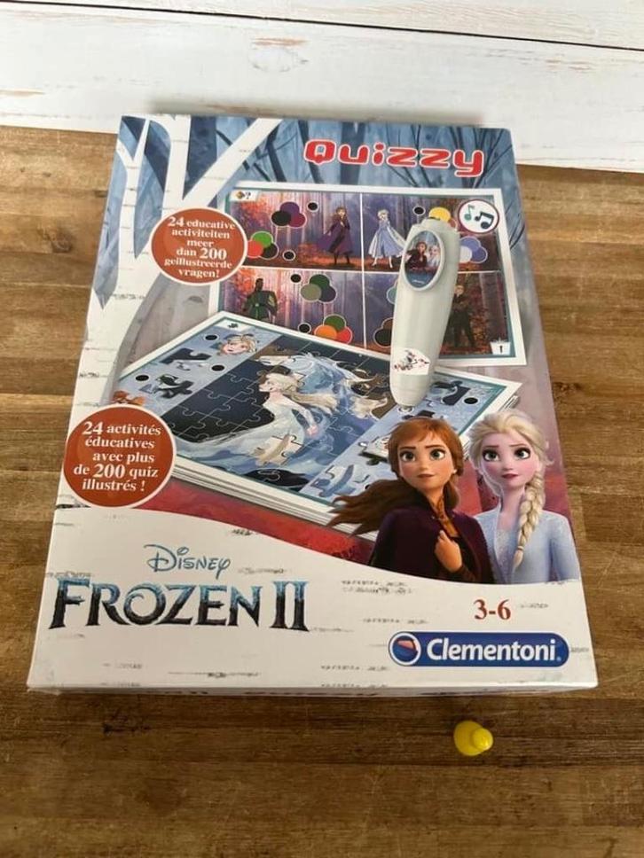 Disney Frozen II Quizzy, Clementoni, Kinderen en Baby's, Speelgoed | Educatief en Creatief, Zo goed als nieuw, Ontdekken, Met licht