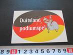sticker strip ridder te paard lans duitsland podiumspel, Ophalen, Zo goed als nieuw