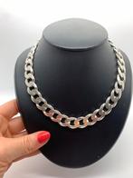 V5 Prachtige zilveren ketting gourmet schakel, Sieraden, Tassen en Uiterlijk, Kettingen, Ophalen of Verzenden, X, Zilver, Zilver