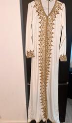 Witte Kaftan met Gouden Details - Maat S/M, Wit, Ophalen of Verzenden, Zo goed als nieuw, Maat 36 (S)