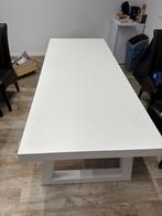 Witte eettafel, 200 cm of meer, 50 tot 100 cm, Gebruikt, Rechthoekig