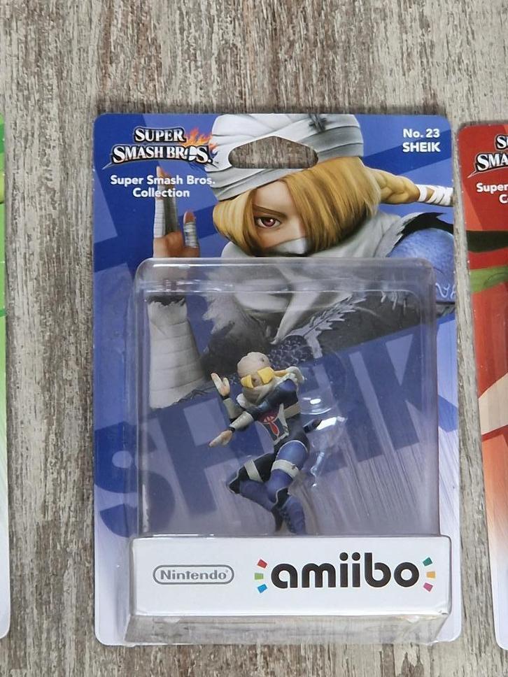 amiibo Sheik Super Smash Bros serie nummer 23, Spelcomputers en Games, Games | Nintendo Switch, Nieuw, Vechten, 1 speler, Vanaf 3 jaar