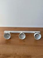 Plafondrail met 3 Spots - Gebroken Wit (LED), Huis en Inrichting, Lampen | Spots, Ophalen, Gebruikt, Metaal of Aluminium, Led