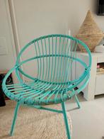 ROTAN KINDERSTOEL BOHO IBIZA STIJL MINTGROEN VINTAGE, Ophalen, Gebruikt, Stoel(en)