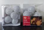 Led slinger met 10 warm wit lichtjes (zilveren ballen) 2 x, Ophalen, Nieuw, Led-lamp