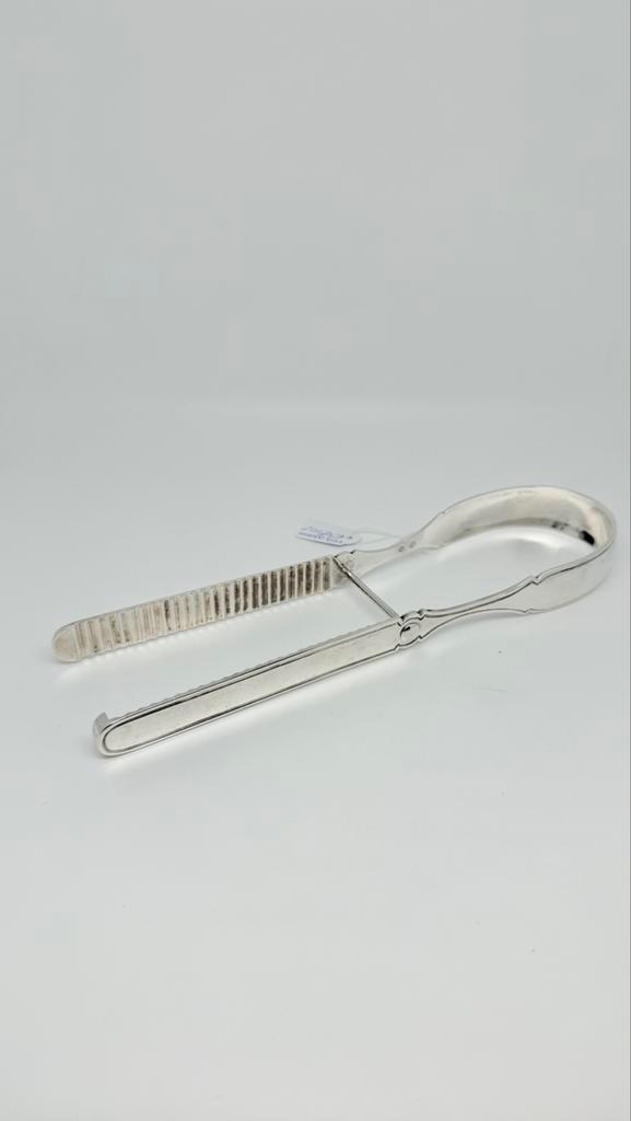 Antiek zwaar zilveren aspergetang uit 1871!, Antiek en Kunst, Antiek | Goud en Zilver, Zilver, Ophalen of Verzenden