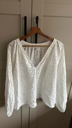 H&M Witte Broderie Blouse 2XL, Kleding | Dames, Ophalen of Verzenden, Gedragen, Maat 46/48 (XL) of groter, Wit