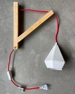 Mica Decorations Wandlamp Pendel Wit Keramiek en Hout, Huis en Inrichting, X, Ophalen of Verzenden, Zo goed als nieuw, X