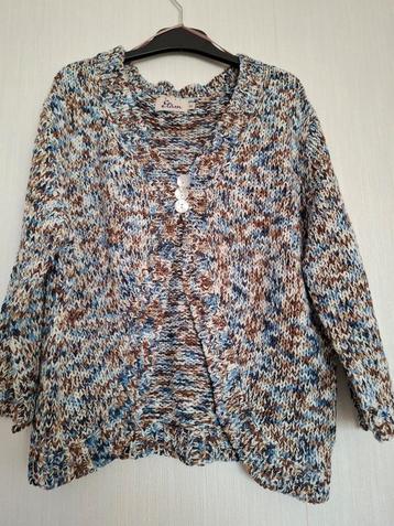 Miss Etam gemêleerd vestje, knoopsluiting en 3/4 mouw. XL beschikbaar voor biedingen