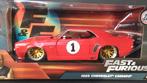 Chevrolet Camaro 1969 1:24 Jada Fast Furious Pol, Hobby en Vrije tijd, Modelauto's | 1:24, Verzenden, Zo goed als nieuw