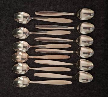 Theelepeltjes verzilverd, 12 stuks beschikbaar voor biedingen