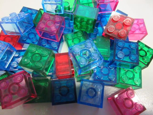 nr. 8623, 40 Transp. stenen, 2 nop breed., Ophalen of Verzenden, Zo goed als nieuw, Losse stenen, Lego