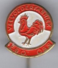 Veevoeder fabriek E.G.O. OSS rood/wit koper speldje( E_244 ), Verzamelen, Verzenden, Nieuw, Dier of Natuur, Speldje of Pin