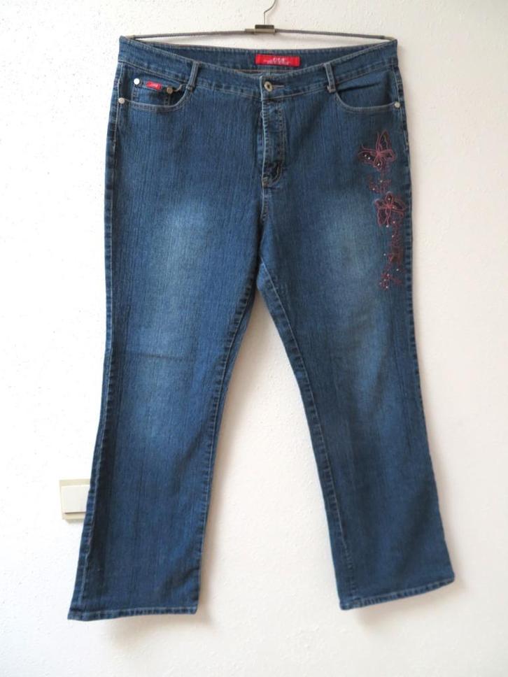 K36 ADB aparte jeans broek blauw maat 48, Kleding | Dames, Broeken en Pantalons, Zo goed als nieuw, Maat 38/40 (M), Blauw, Lang