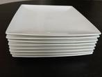 Yong Squito platte borden, 26 x 26 cm., 8 stuks,wit, Ophalen, Zo goed als nieuw, Bord(en), Effen