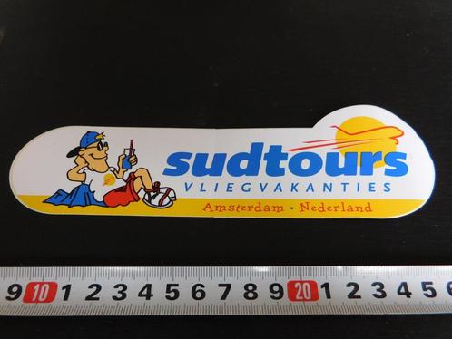 sticker SUDTOURS vliegvakanties Amsterdam Nederland, Verzamelen, Stickers, Zo goed als nieuw, Bedrijf of Vereniging, Ophalen