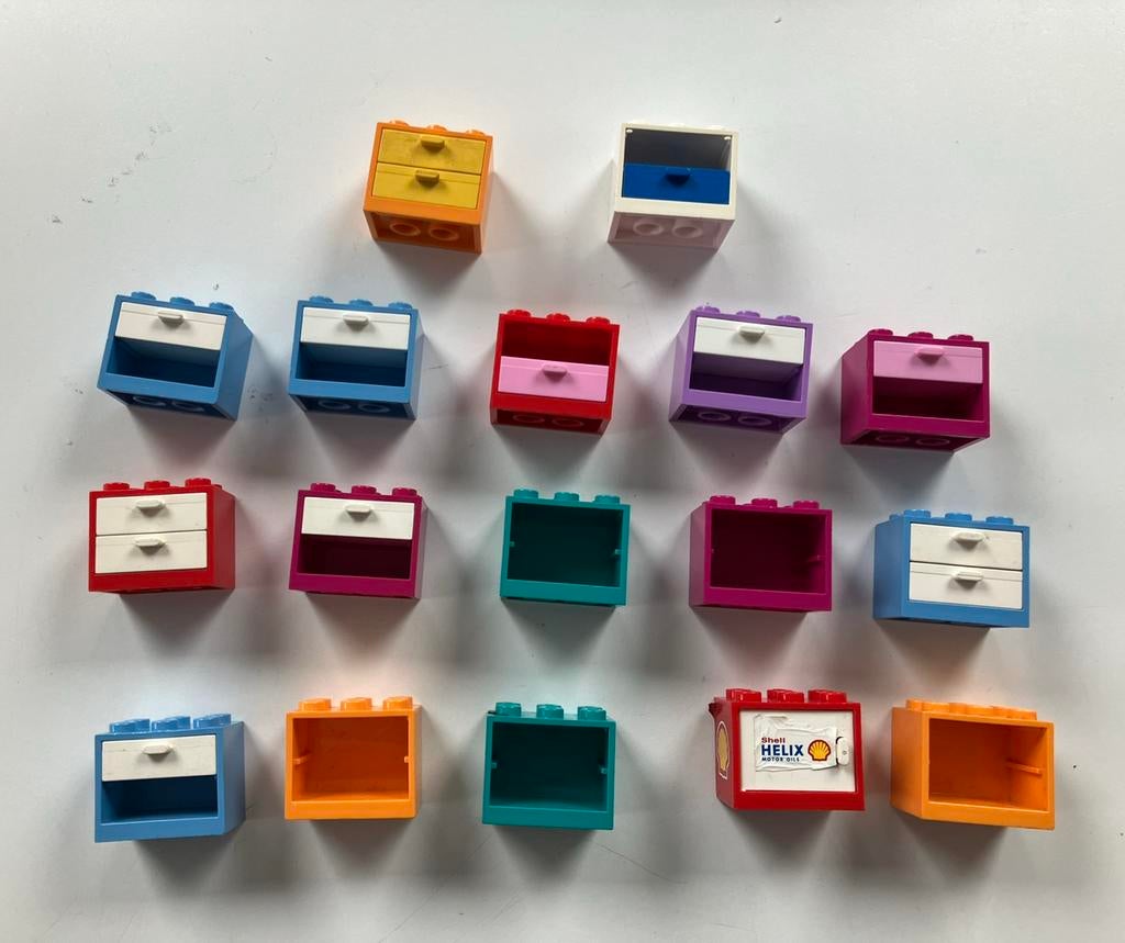 Lego ladenkastjes in diverse kleuren, Kinderen en Baby's, Speelgoed | Duplo en Lego, Ophalen, Zo goed als nieuw, Losse stenen
