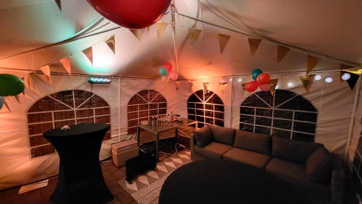Partytent te huur | 4x4m met zijkanten | Bollenstreek, Tuin en Terras, Partytenten, Zo goed als nieuw, Partytent, 2 meter of meer