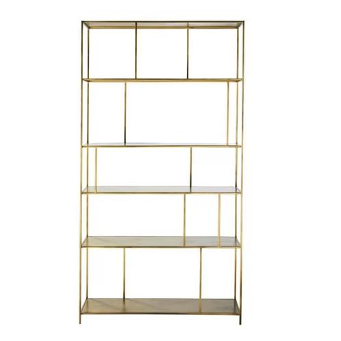 Mooie gouden open kast Maisons du Monde - Simply, Huis en Inrichting, Kasten | Wandmeubels, Gebruikt, 200 cm of meer, Minder dan 150 cm