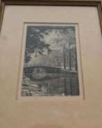 Antieke ets, Maarten Langbroek, Reguliersgracht A´dam,, Verzenden